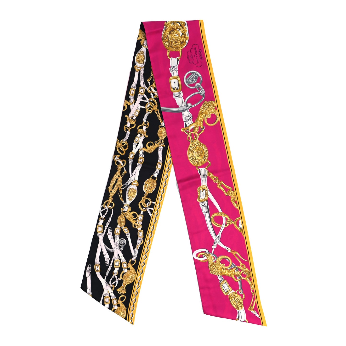 Silk Brides De Gala Maxi Twilly Fuchsia Noir Vieil Or