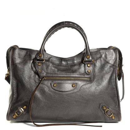 Balenciaga Pearlescent Goatskin Classic Gold Hardware City Bronze 1 of 12