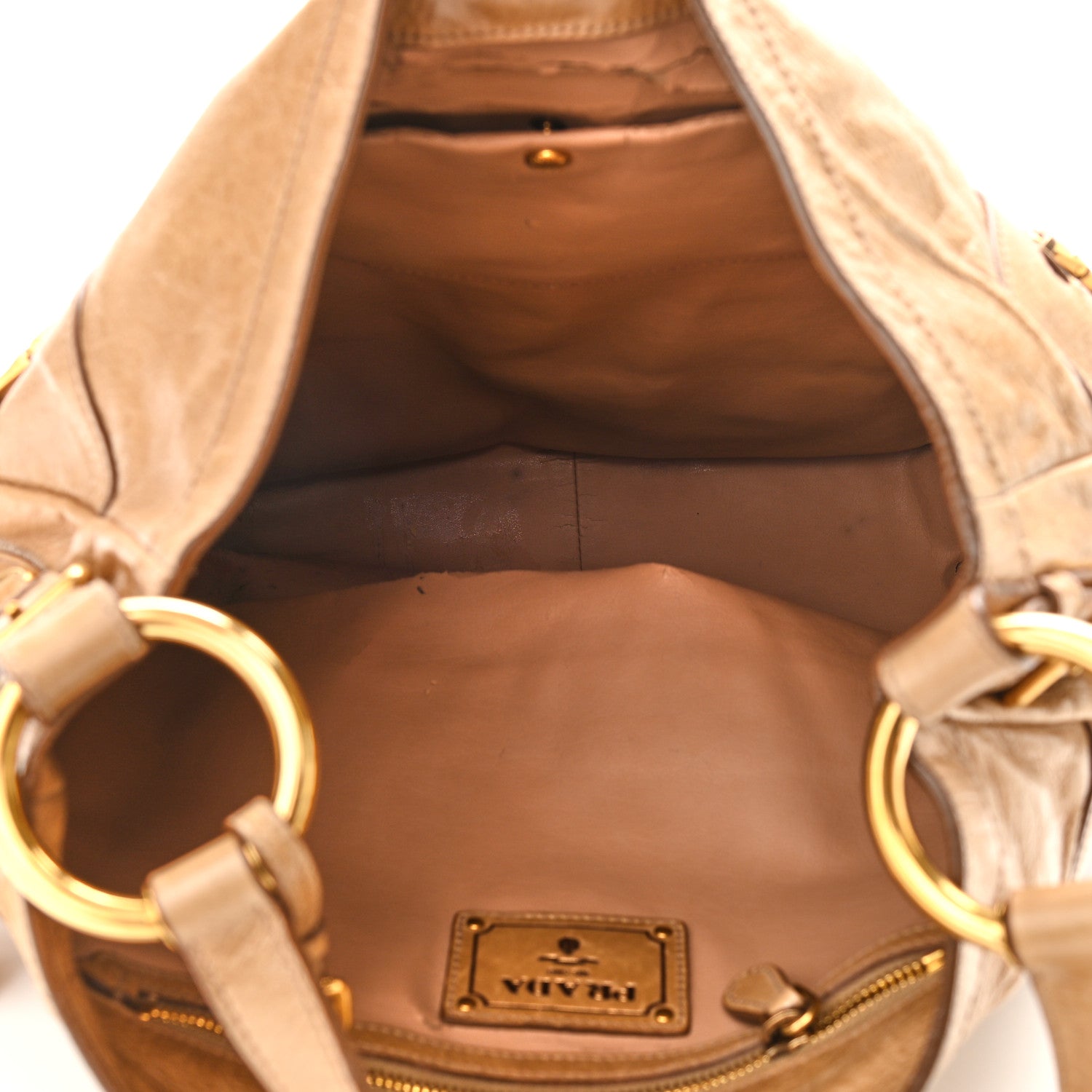 Prada Vitello Shine Hobo Cammeo 5 of 15