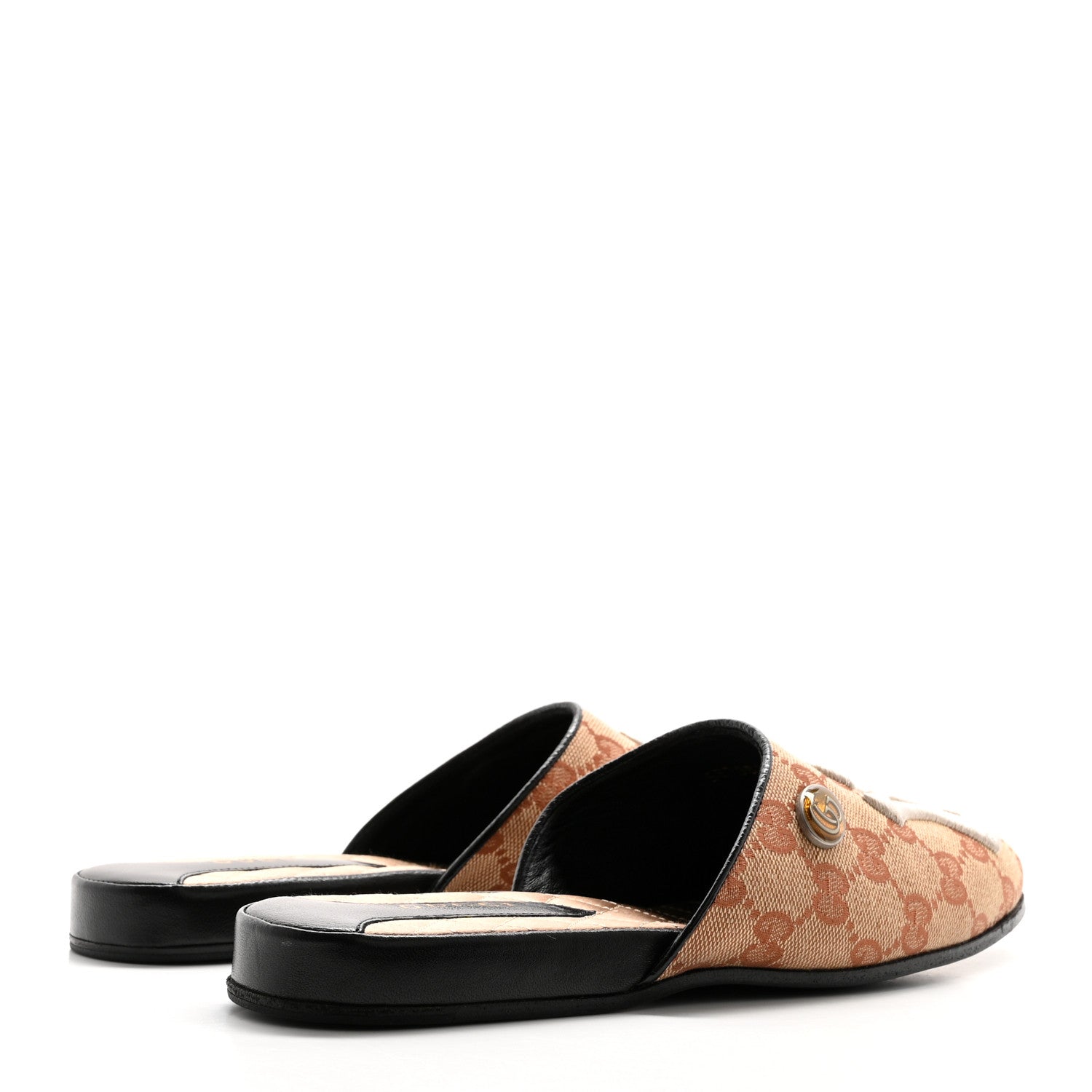 Gucci X MLB Monogram NY Yankees Embroidered Womens GG Slippers 36 Beige Ruggine 4 of 10