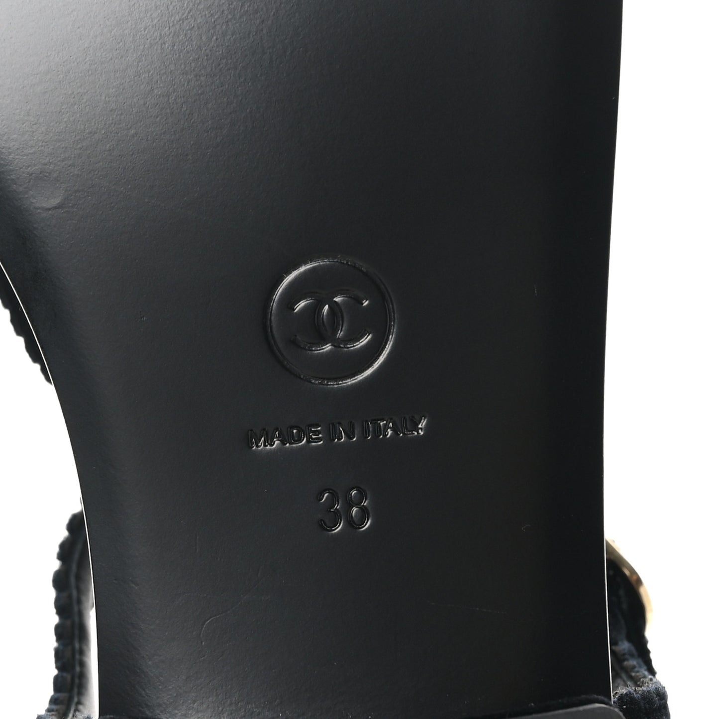 Velvet Pearl Camellia Thong Sandals 38 Black