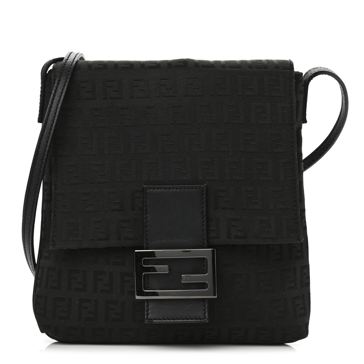 Fendi Zucchino Vitello Tube Messenger Black 1 of 9