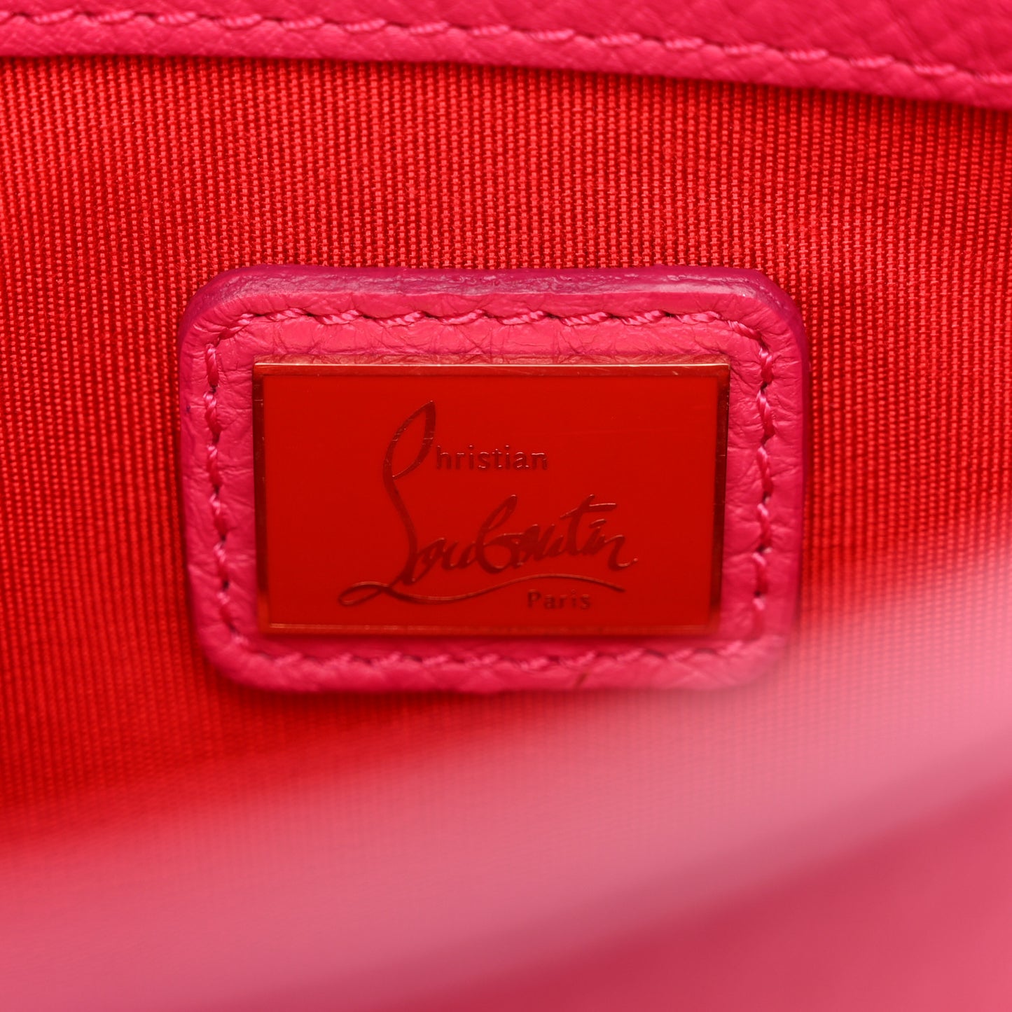 Calfskin Spikes Panettone Messenger Hot Pink