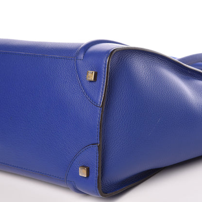 Celine Drummed Calfskin Mini Luggage Indigo 10 of 12