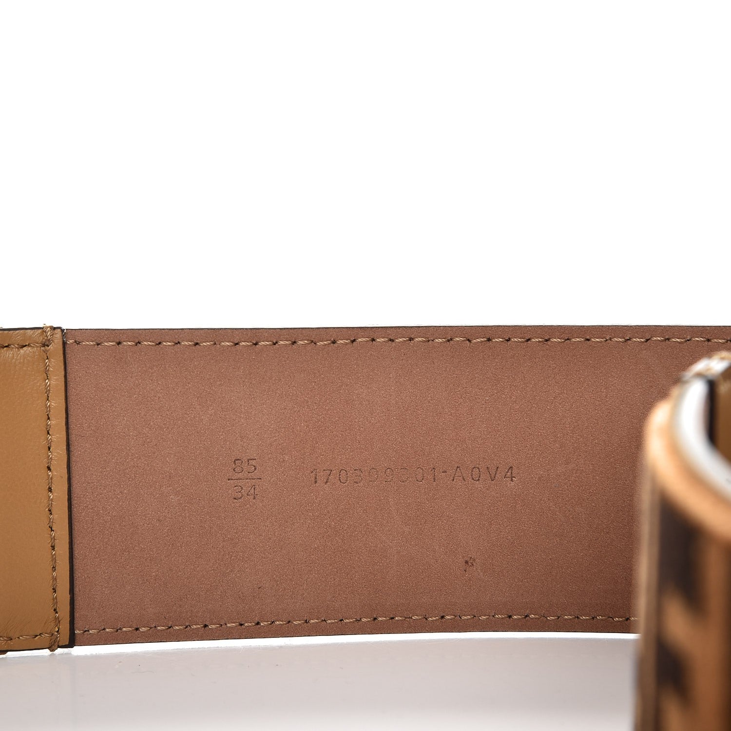 Fendi Velvet FF Belt 85 34 Tobacco 6 of 6