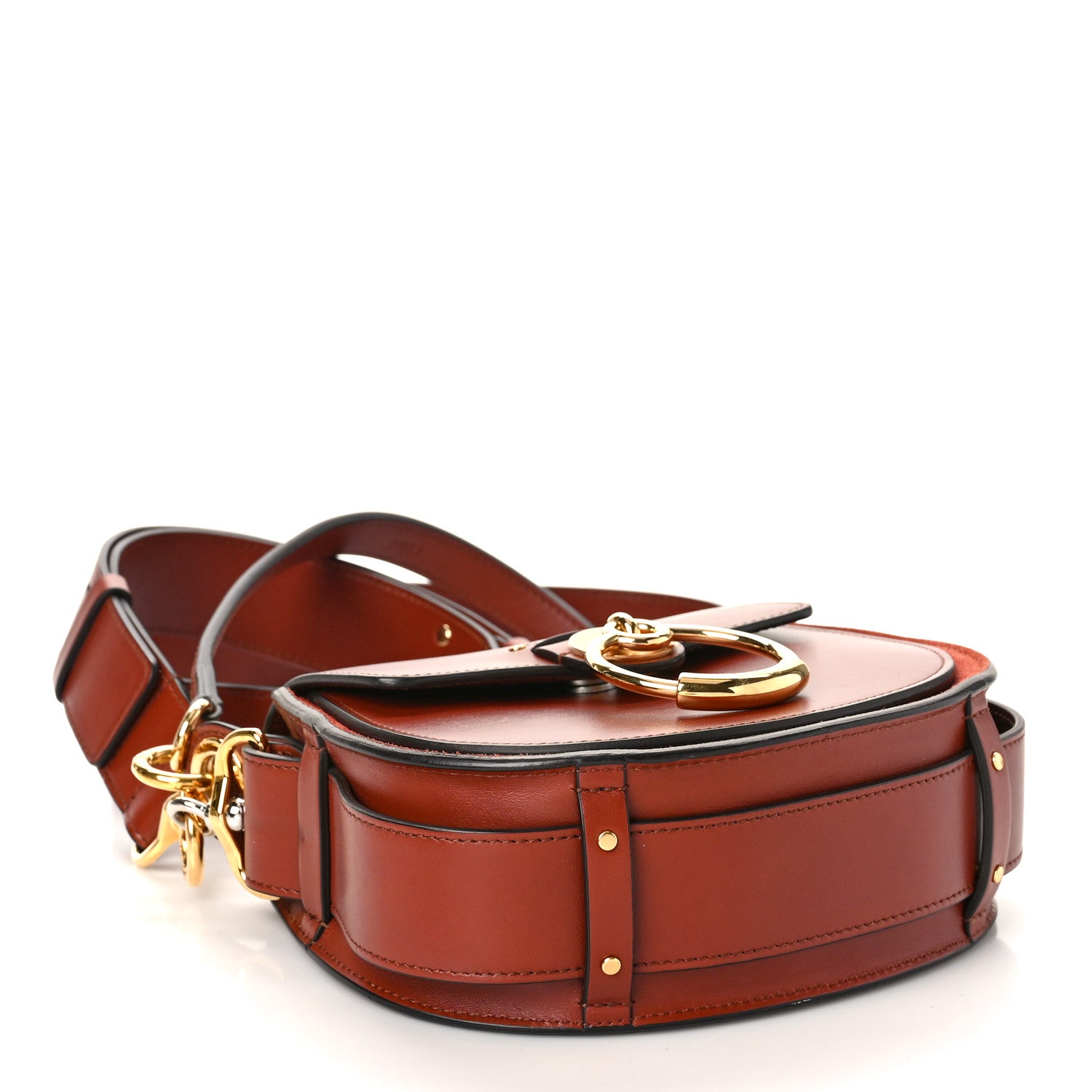 Chloe Calfskin Small Tess Bag Sepia Brown 4 of 9