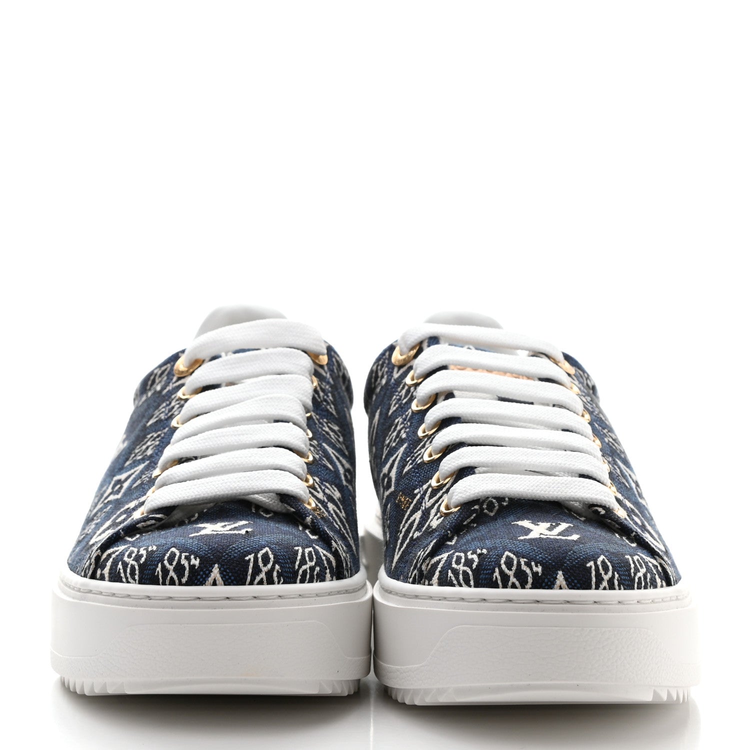 Louis Vuitton Jacquard Since 1854 Time Out Sneakers 37.5 Blue 2 of 9