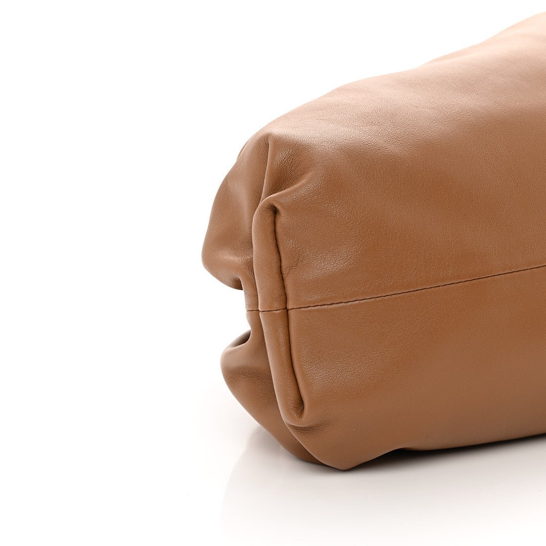 Bottega Veneta Smooth Butter Calf The Pouch Oversized Clutch Teak 9 of 10