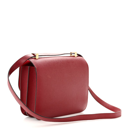 Hermes Epsom Enamel Constance 24 Rouge Grenat 3 of 13