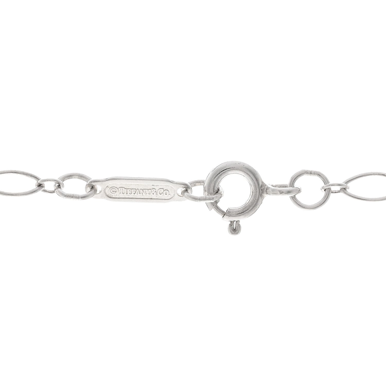 Tiffany Sterling Silver Oval Key Pendant Necklace 4 of 5