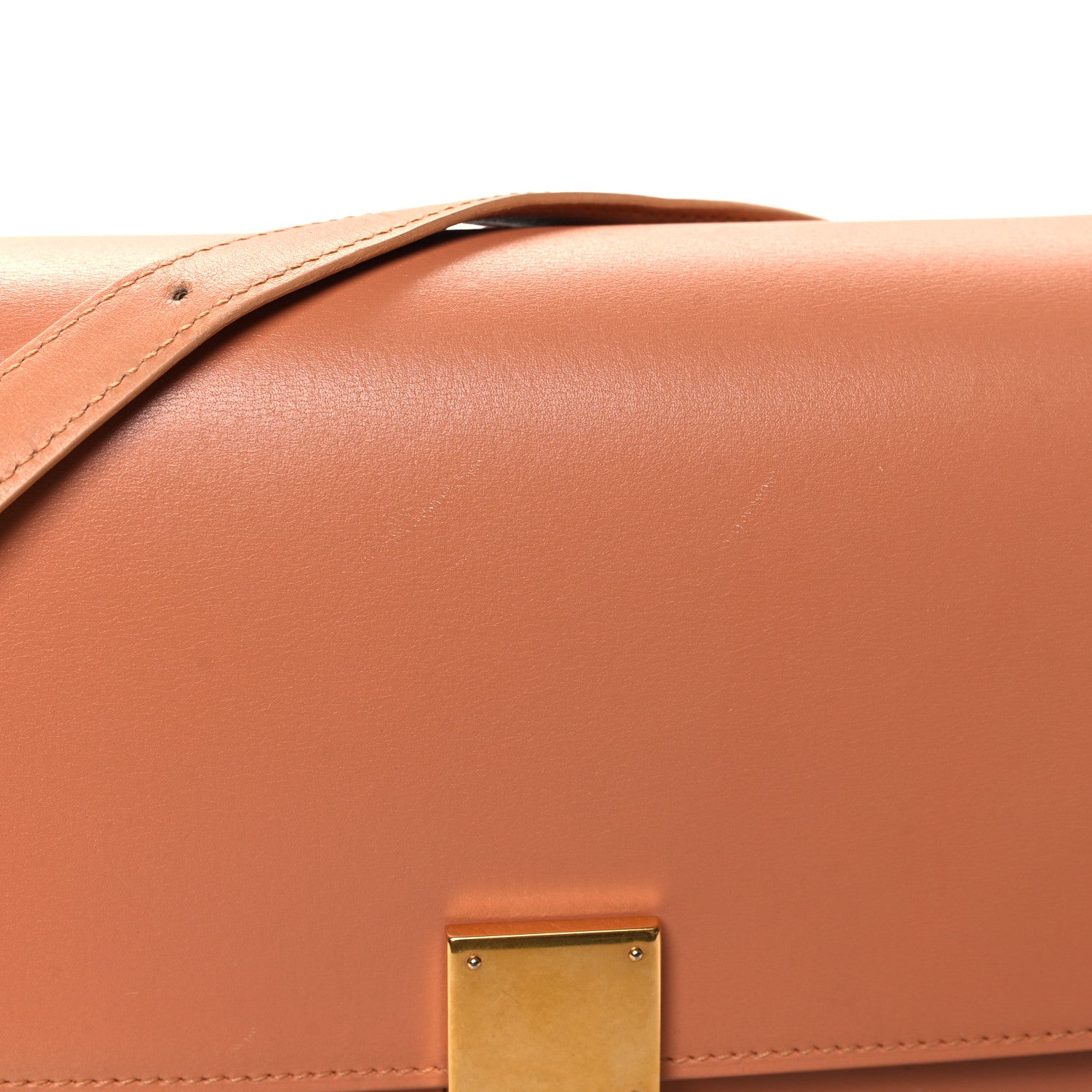 Celine Box Calfskin Medium Classic Box Flap Bag Nude 14 of 16