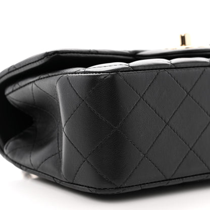 Chanel Lambskin Quilted Mini Top Handle Rectangular Flap Black 9 of 11