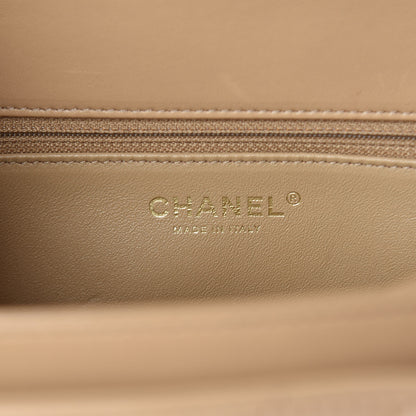 Chanel Lambskin Chevron Quilted Medium Trendy CC Dual Handle Flap Bag Beige 8 of 11