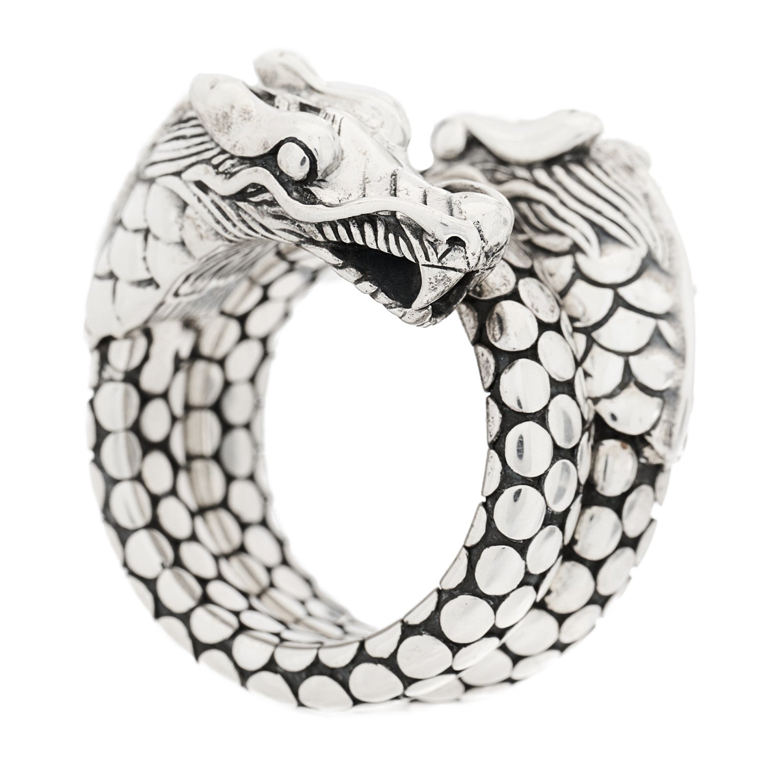 John Hardy Sterling Silver Legends Naga Dragon Coil Ring 53 6.5 1 of 6
