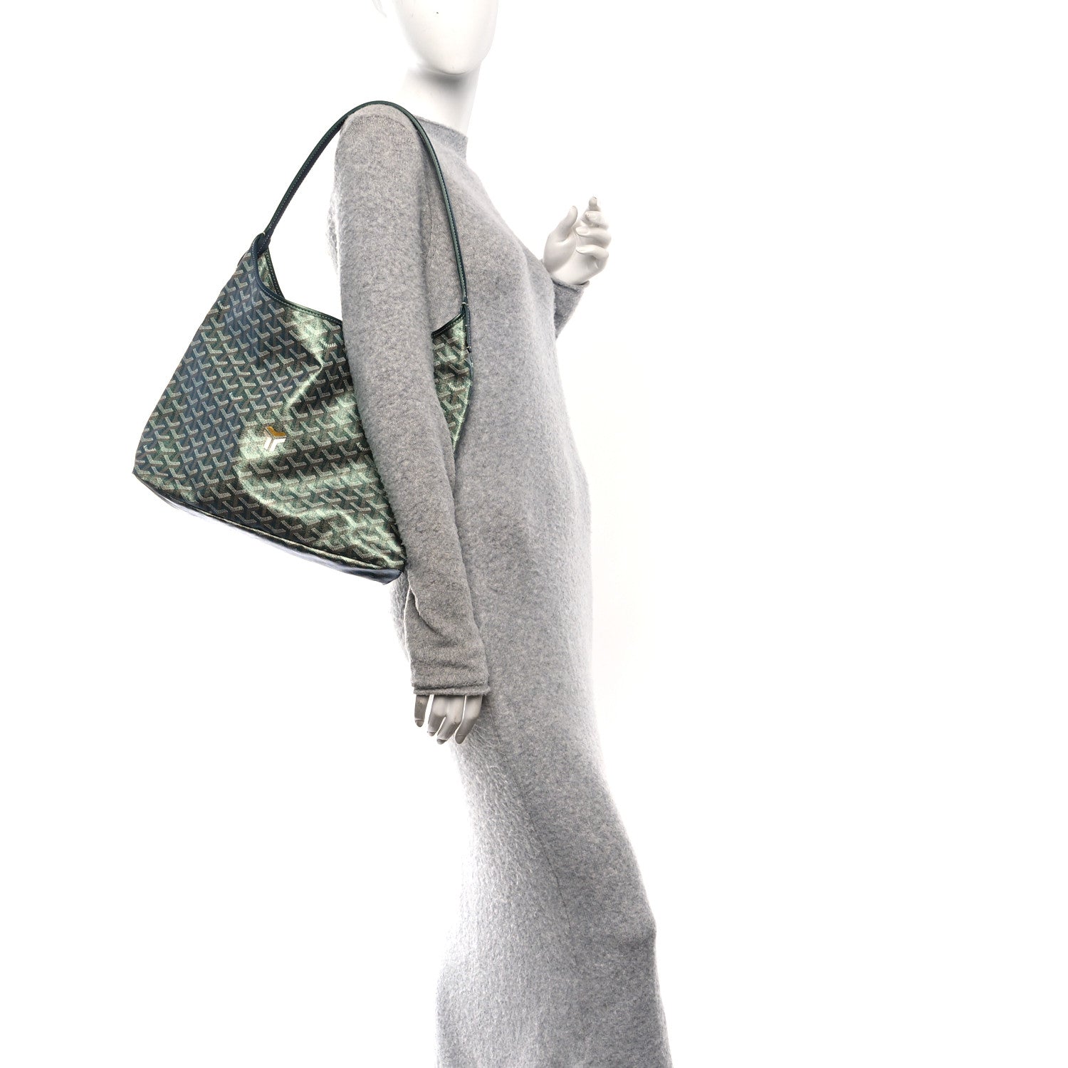 Goyard Iridescent Goyardine Boheme Hobo Pearly Green 2 of 11