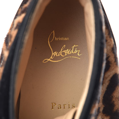 Christian Louboutin Men's Pony Hair Spikes Orlato Flat Sneakers 42.5 Leopard 13 of 13