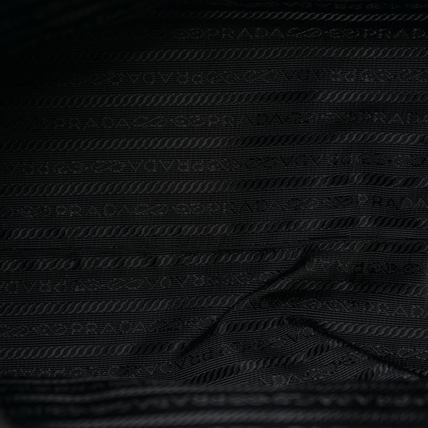 Prada Vitello Phenix Embossed Logo Hobo Black 5 of 10