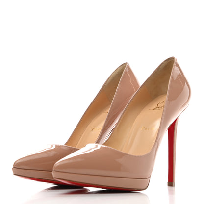 Christian Louboutin Patent Pigalle Plato 120 Pumps 39.5 Nude 3 of 8