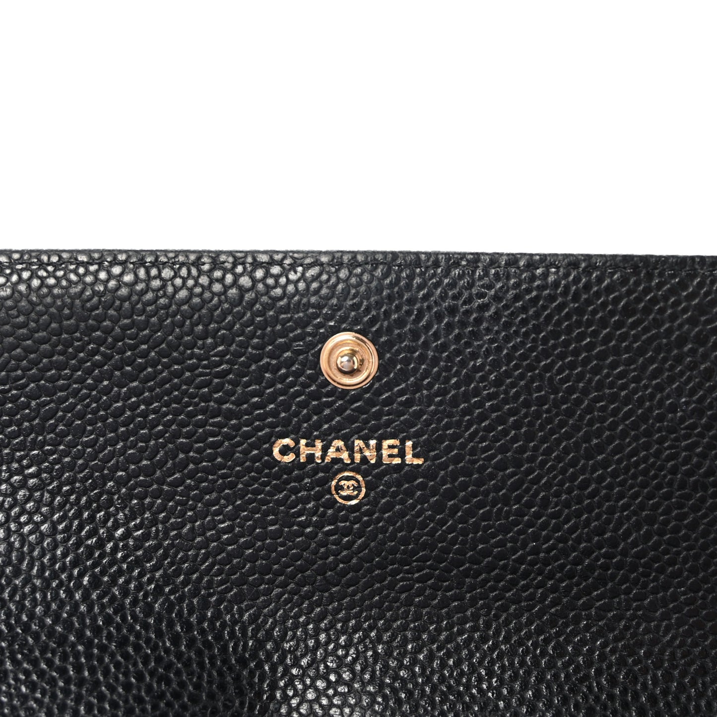 Caviar Quilted Large Gusset Flap Wallet Black