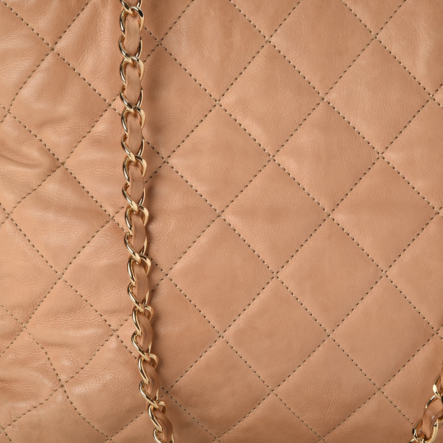 Chanel Calfskin Quilted Small Chain Me Tote Light Beige 12 of 15