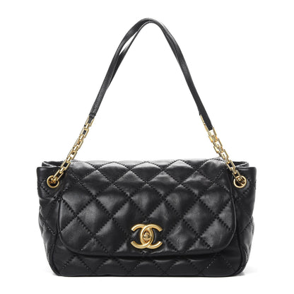 Chanel Calfskin Quilted Retro Chain Flap Black 1 of 13