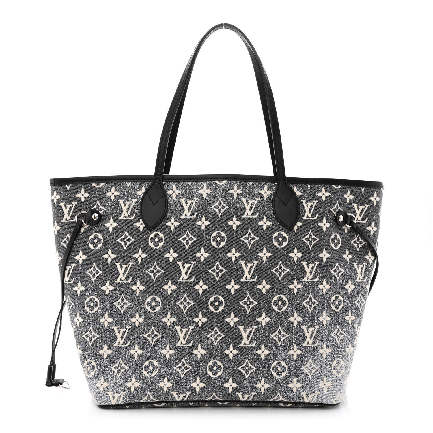 Louis Vuitton Denim Monogram Jacquard Neverfull MM Grey 3 of 12