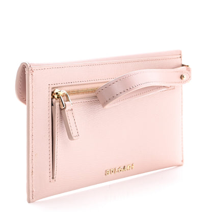 Bulgari Calfskin Serpenti Forever Wristlet Wallet Crystal Rose 3 of 9
