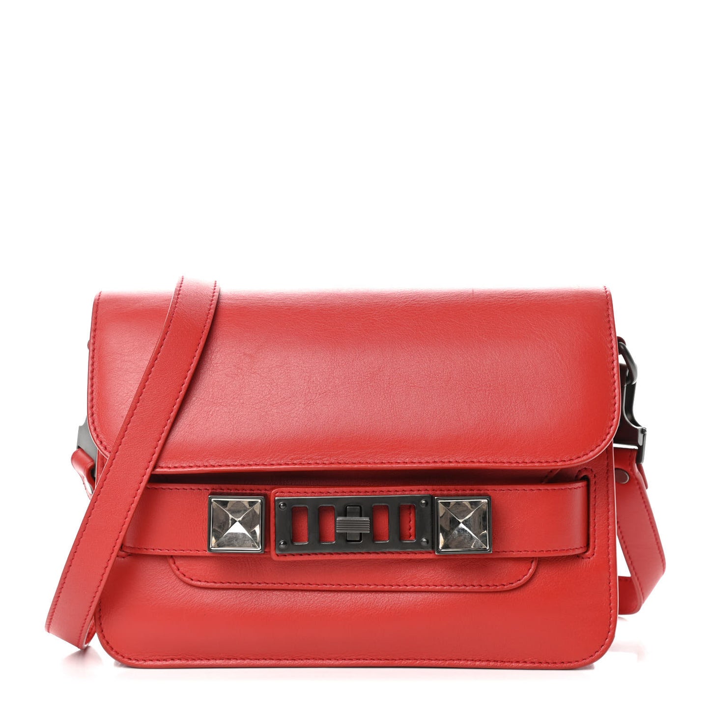 Calfskin Mini PS11 Classic Shoulder Bag Red