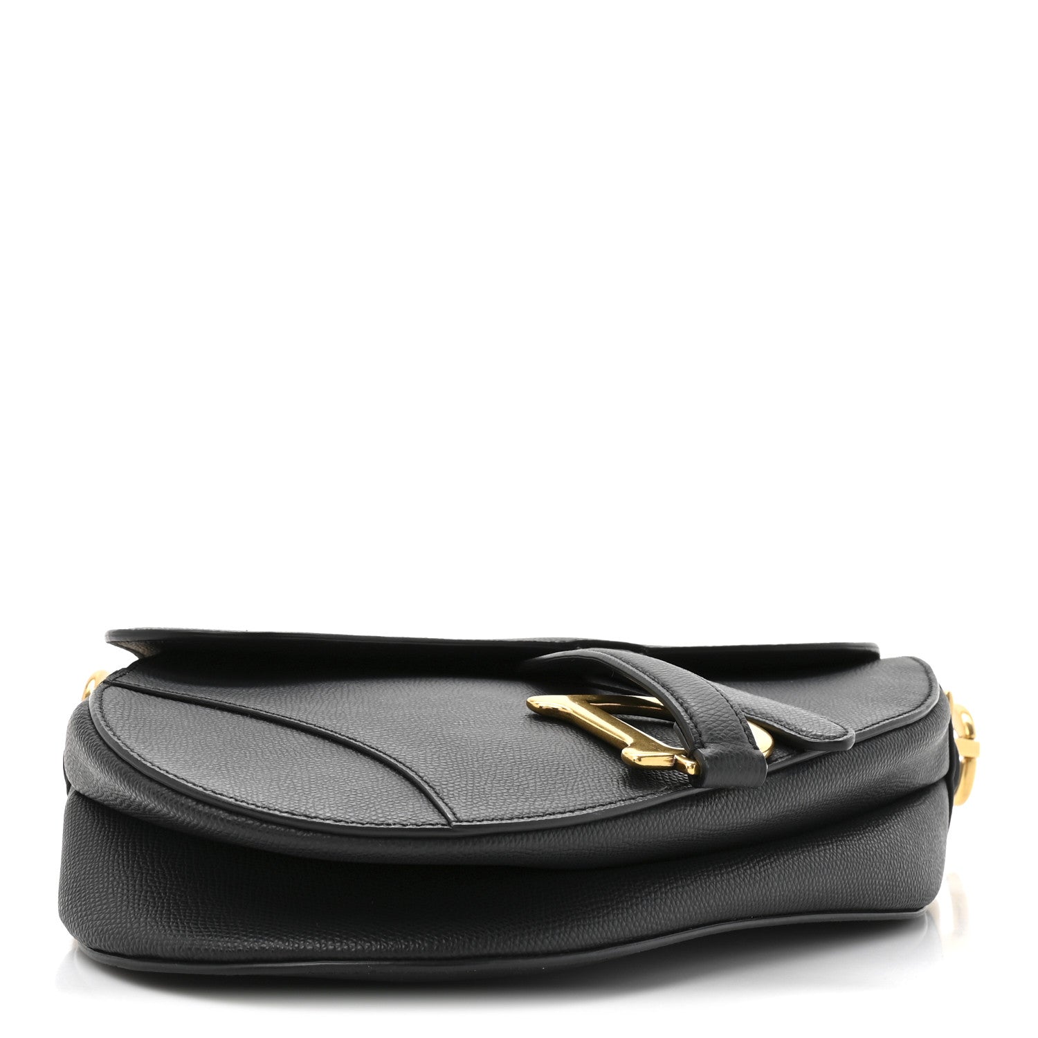 Christian Dior Grained Calfskin Saddle Bag Black 6 of 19