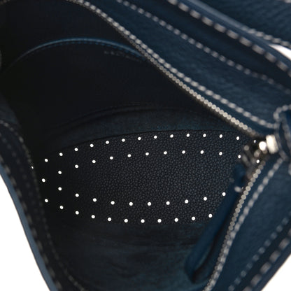 Delvaux Taurillon Pin Daily Surpique Bucket Navy 5 of 8