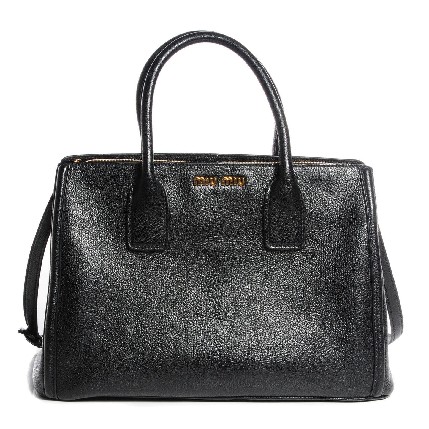 Goatskin Madras Top Handle Tote Nero Black