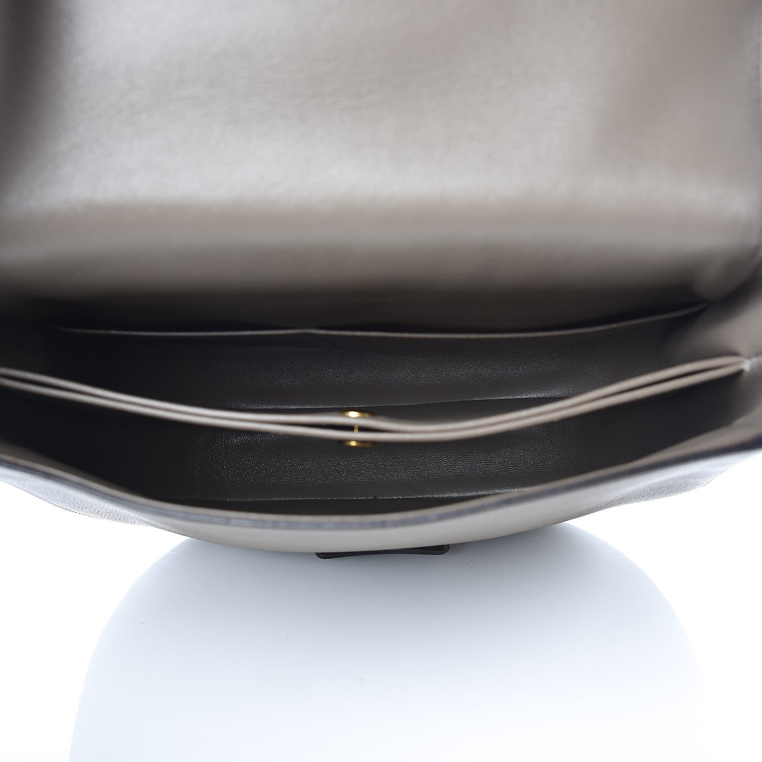 Celine Grained Calfskin Medium Trotteur Taupe 5 of 9