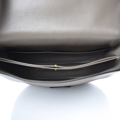 Celine Grained Calfskin Medium Trotteur Taupe 5 of 9