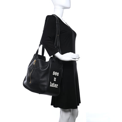 Loewe Calfskin Medium See U Later Hammock Shoulder Bag Black White 2 of 11