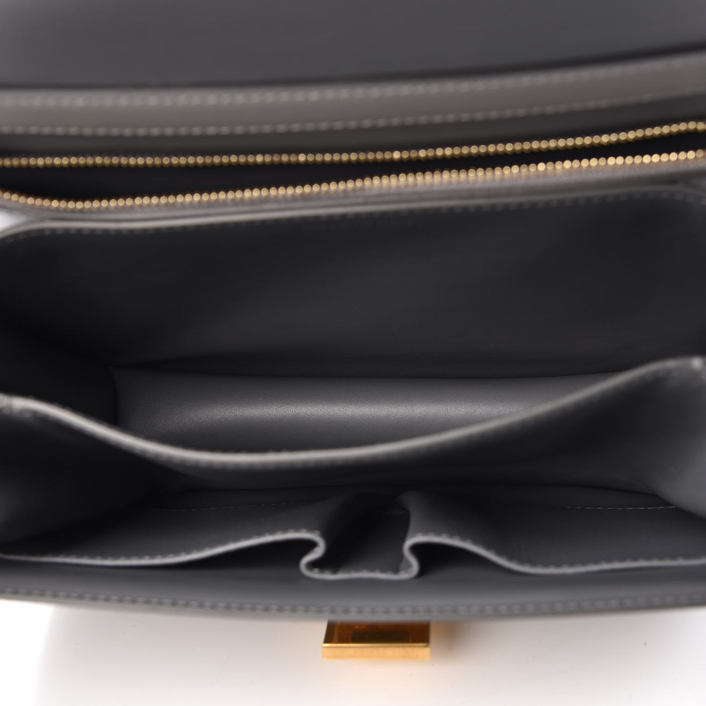 Box Calfskin Medium Classic Box Flap Bag Zinc