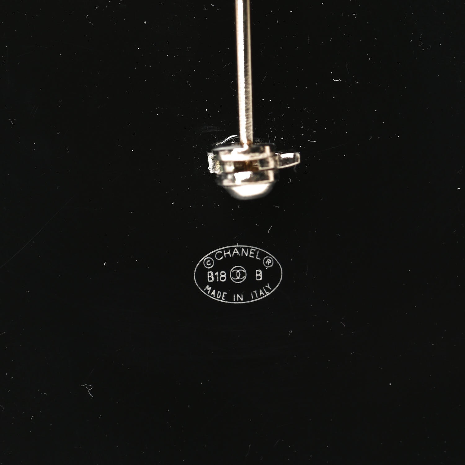 Chanel Resin Pearl Perfume Bottle CC Brooch Black Gold 3 of 3
