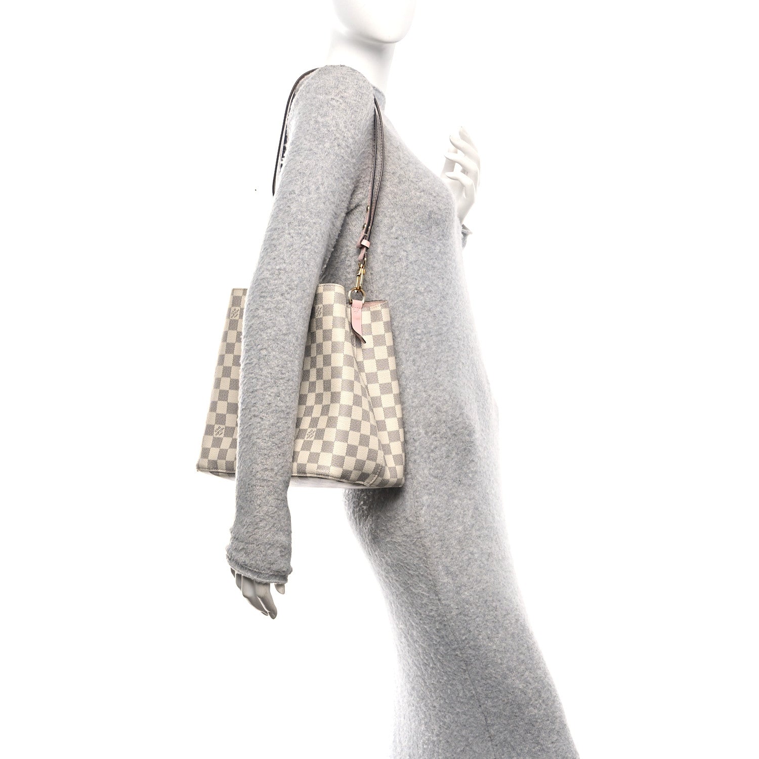 Louis Vuitton Damier Azur Neonoe MM Eau De Rose 2 of 16