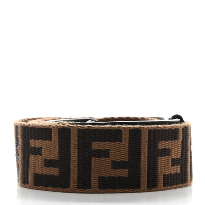 Fendi Ribbon Vitello Century FF 1974 Flat Studded Strap You Fango Marrone Ebano 2 of 5
