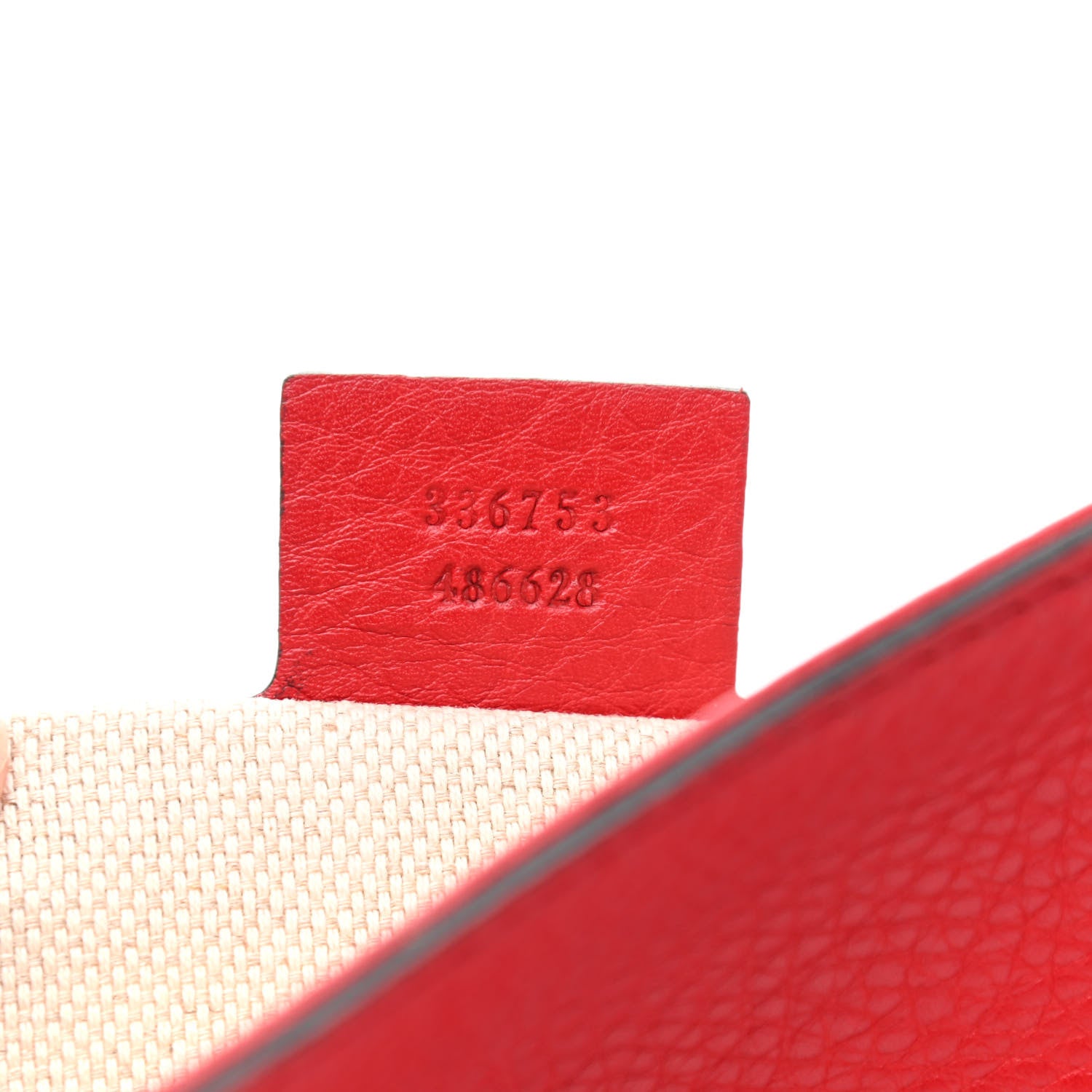 Gucci Pebbled Calfskin Medium Soho Clutch Red 5 of 8