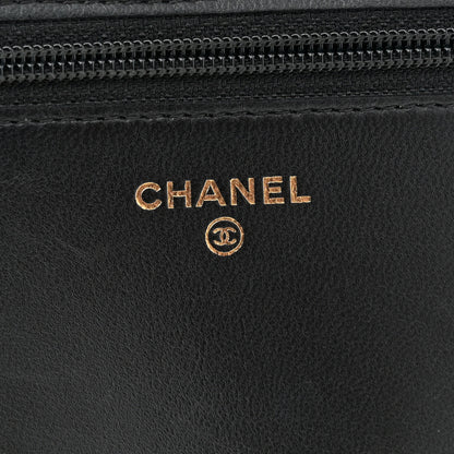 Chanel Caviar Chevron Quilted Boy Wallet On Chain WOC Black 6 of 12