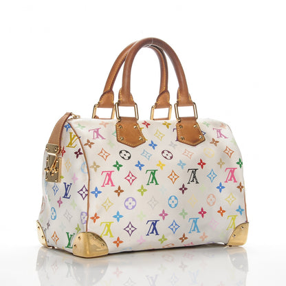 Louis Vuitton Monogram Multicolor Speedy 30 White 3 of 9