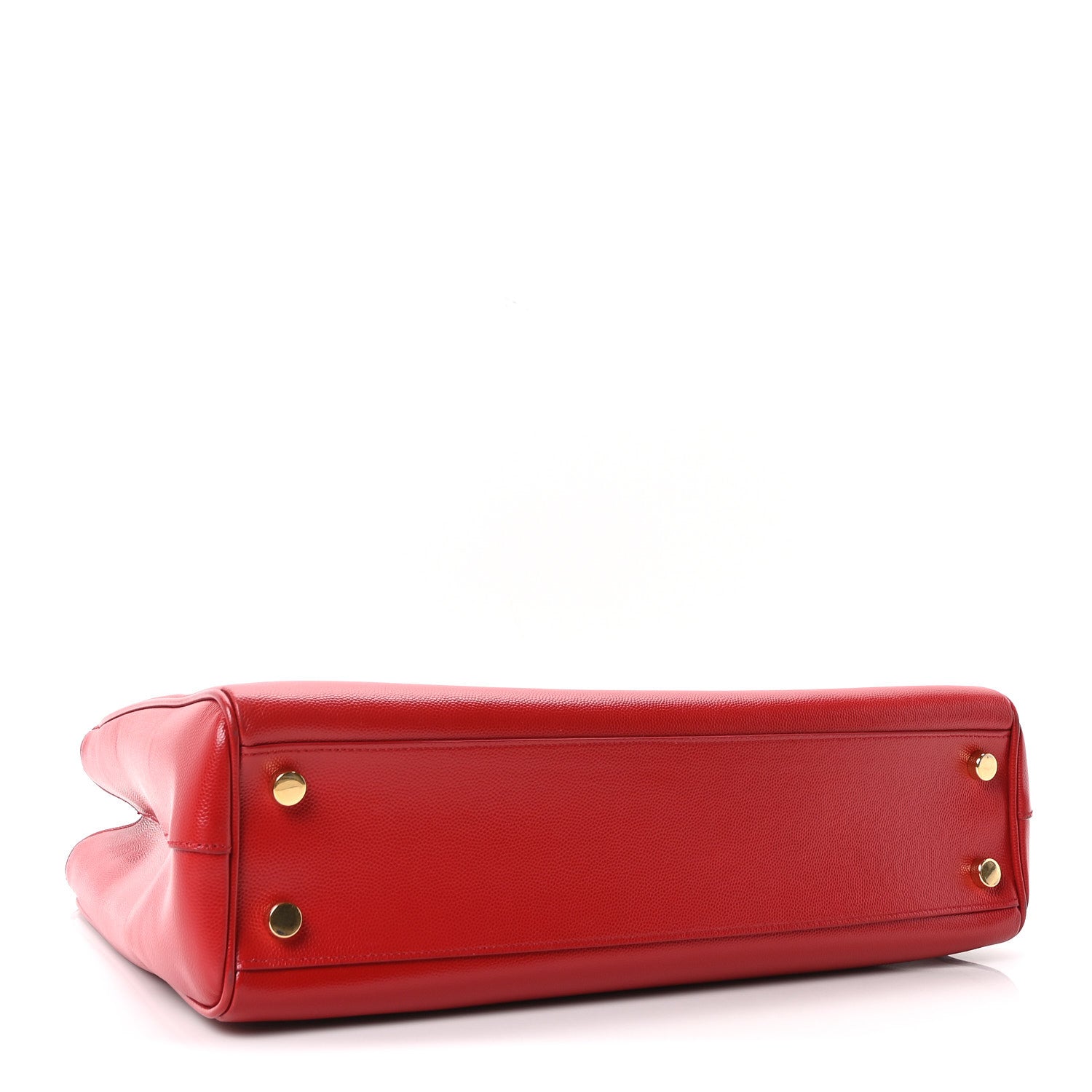 Saint Laurent Grain De Poudre Classic Monogram Shopping Bag Red 4 of 10