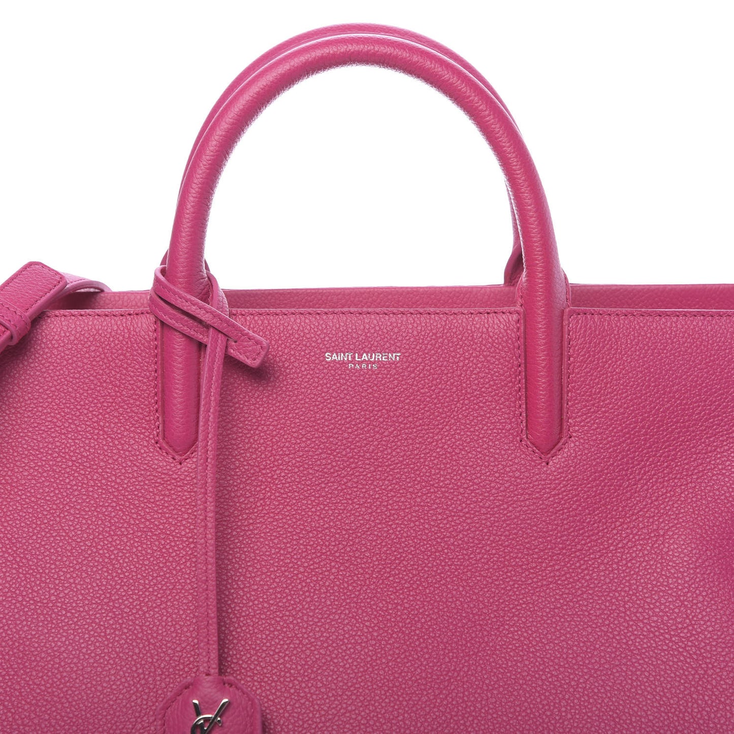 Grained Calfskin Small Cabas Rive Gauche Bubblegum