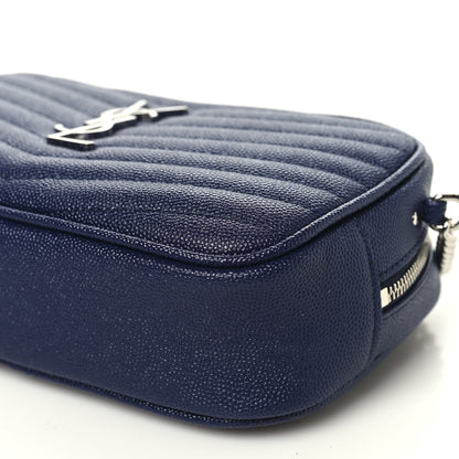 Saint Laurent Grain De Poudre Matelasse Monogram Mini Lou Camera Bag Azure Blue 9 of 10