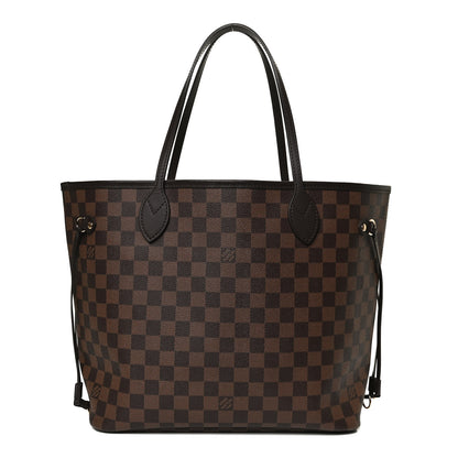 Louis Vuitton Damier Ebene Neo Neverfull MM Rose Ballerine 1 of 11