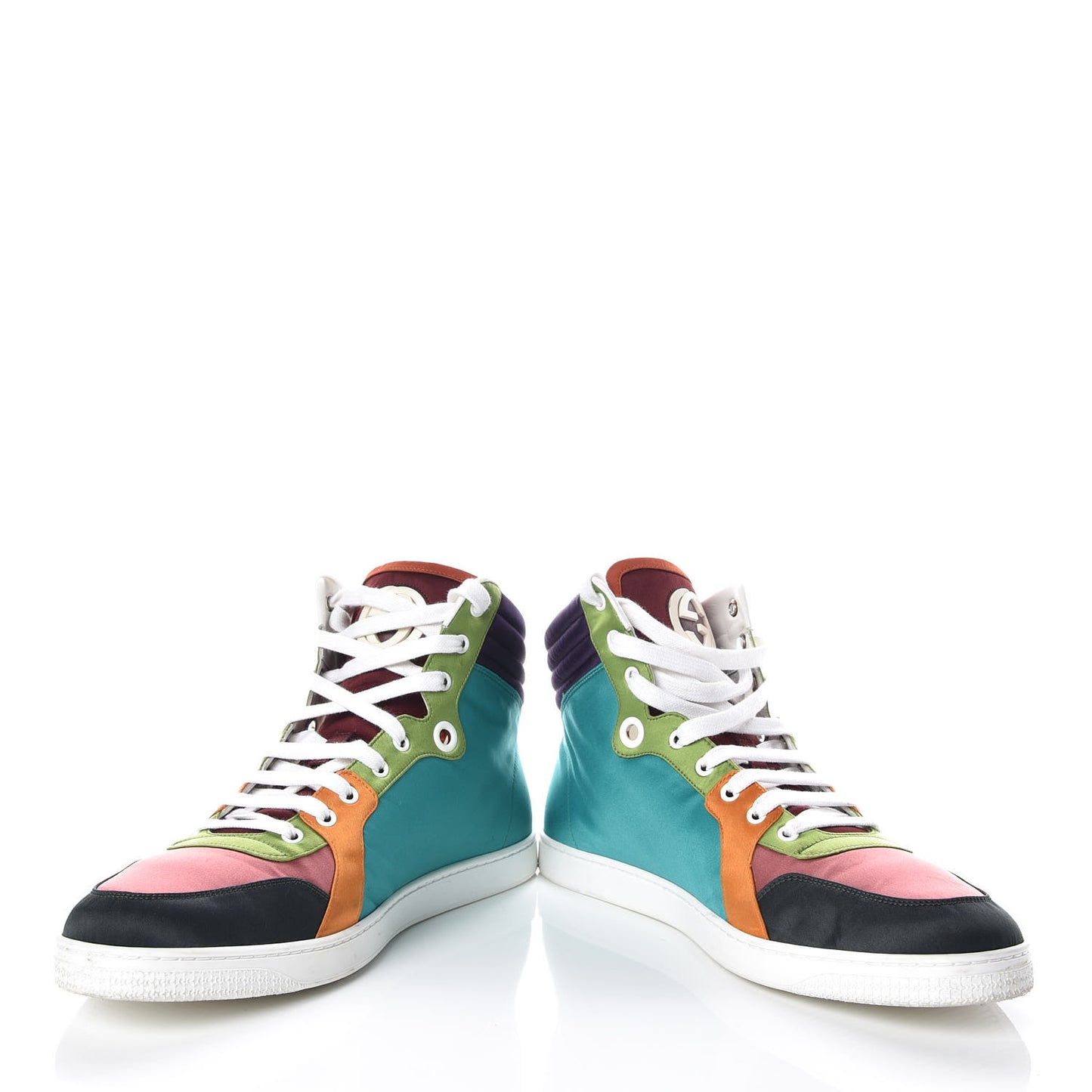 Satin Mens High Top Sneakers 11 Multicolor