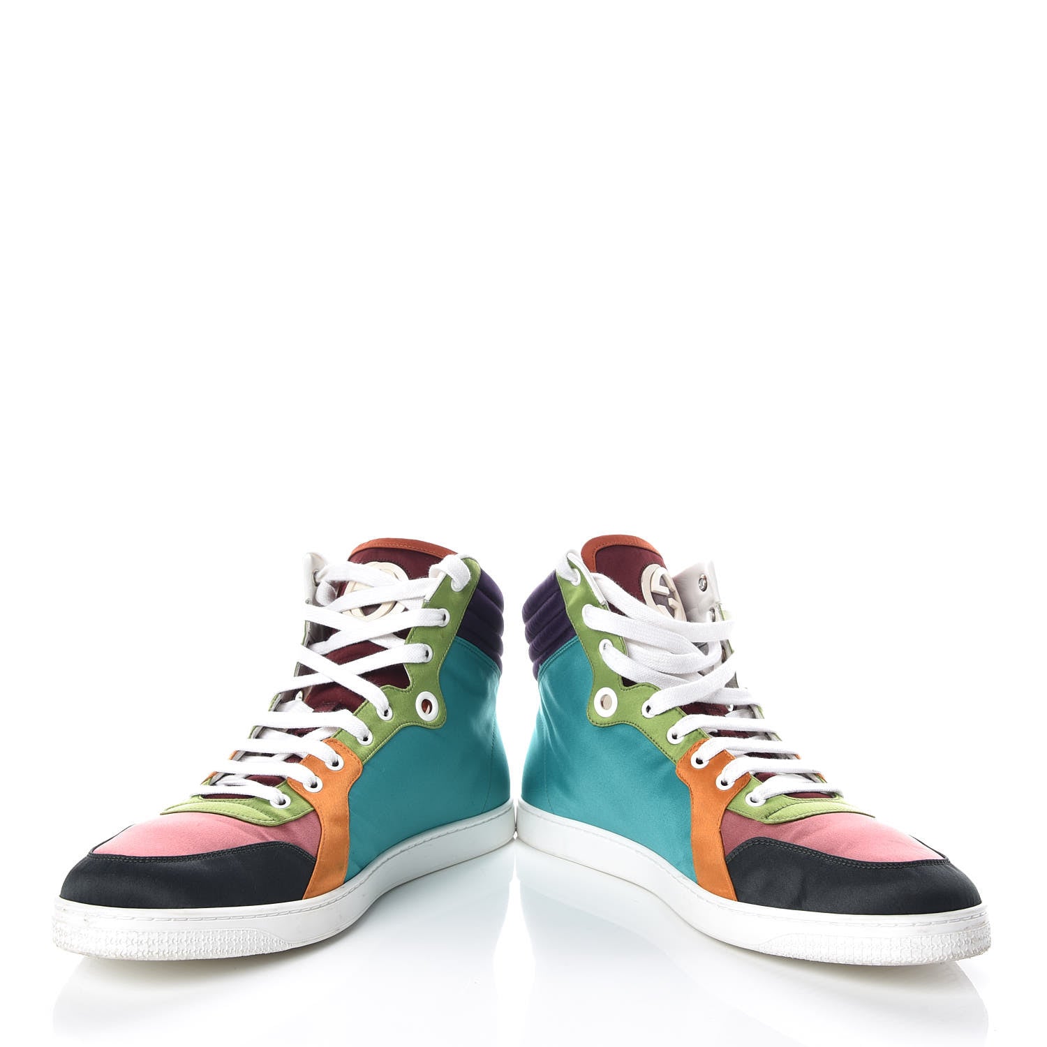 Gucci Satin Mens High Top Sneakers 11 Multicolor 5 of 15