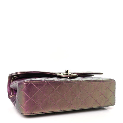 Chanel Iridescent Lambskin Quilted Medium Double Flap Purple 4 of 10