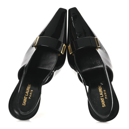 Saint Laurent Vernice Grupy Madame 115mm Slingback Pumps 38 Black 2 of 13