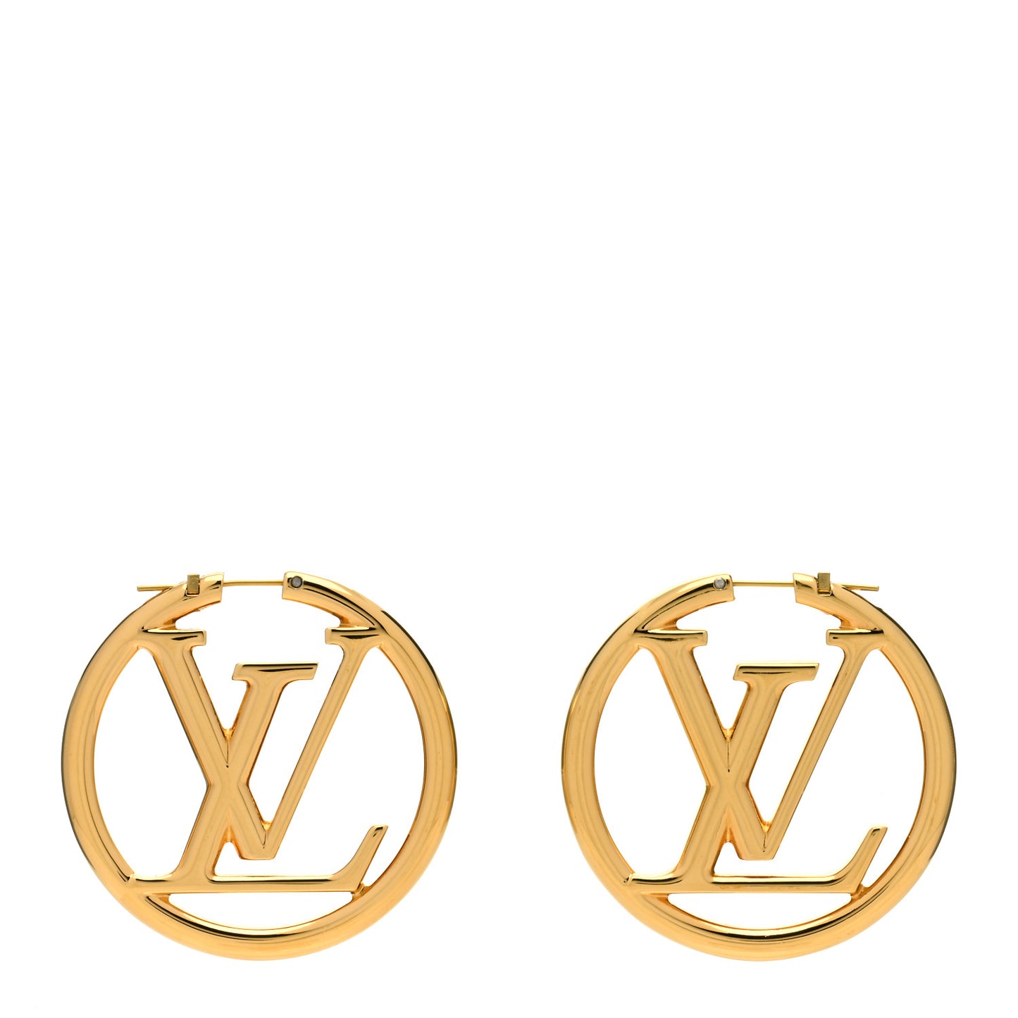 Metal Louise Hoop Earrings Gold